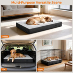5 Inch Thick Orthopedic Dog Bed for Medium & Large Dogs, High Density Egg Crate Memory Foam with Support Foam, Waterproof Liner & TPU, Removable Washable Cover, Nonskid Bottom